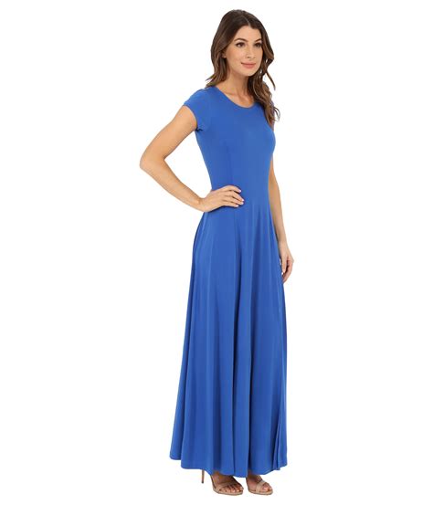 michael kors lace blue dress|Michael Kors maxi dress.